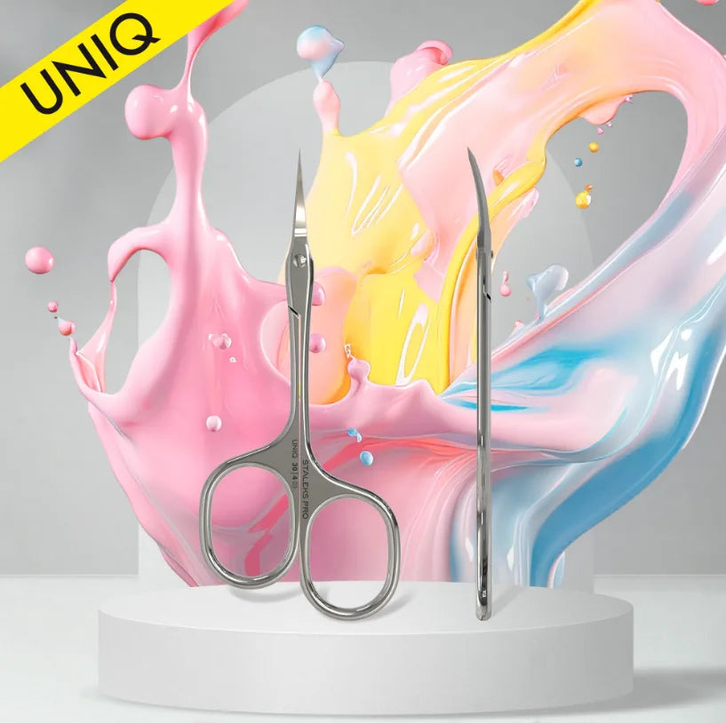 STALEKS PRO UNIQ SQ-30/4 TIJERAS PROFESIONALES CUTÍCULAS ASYMMETRIC