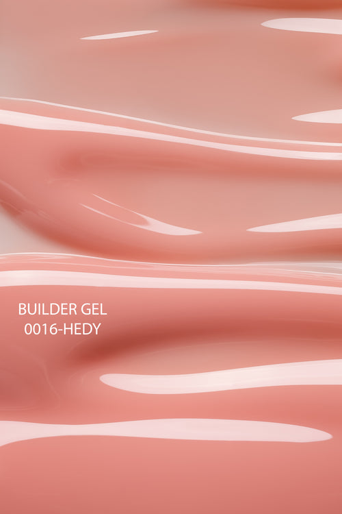 DNKa' BUILDER GEL NEW FORMULA #0016 HEDY sobre una superficie suave, ideal para manicura profesional uñas.