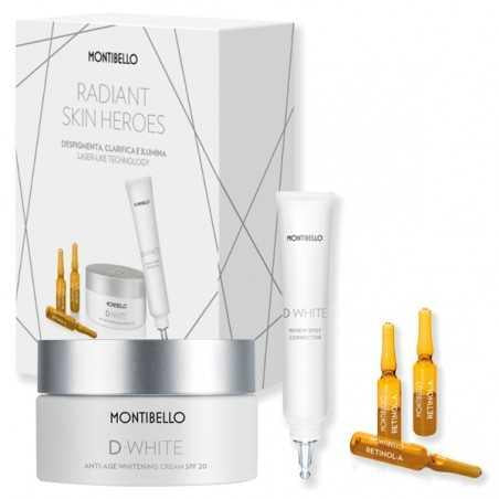 PACK D-WHITE RADIANT SKIN HEROES ANTIAGE-CLARIFICA/DESPIGMENTA/ILUMINA-PIEL SECA