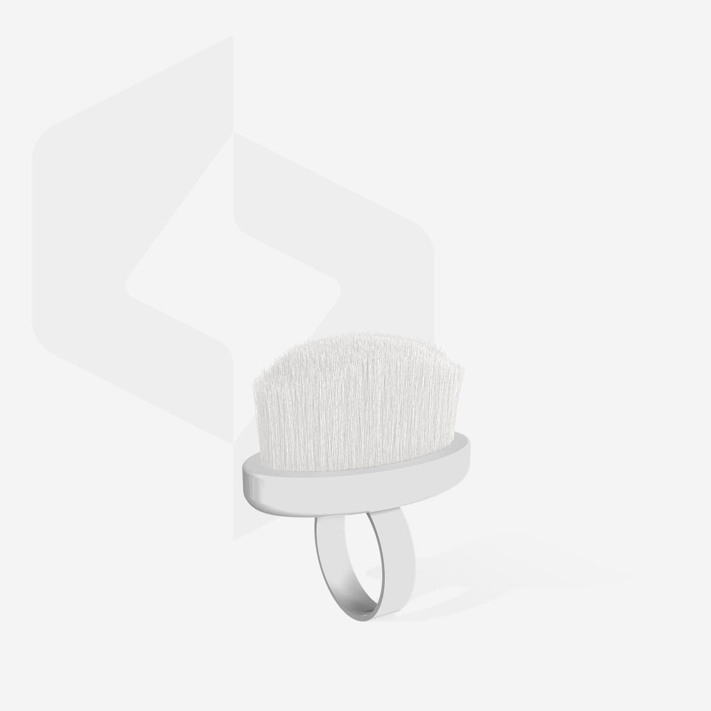 STALEKS PRO EXPERT 03 CEPILLO DE MANICURA PARA ELIMINAR POLVO CON MANGO DE ANILLO MINI (10 UDS.)