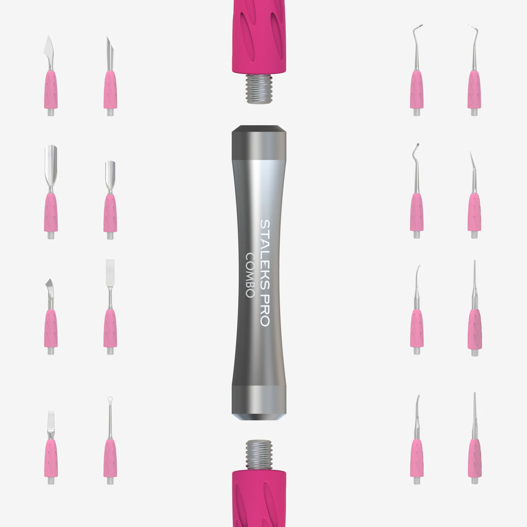 STALEKS PRO MANGO EMPUJADOR COMBO UNIQ 10B GRIS PIEZA REEMPLAZABLE