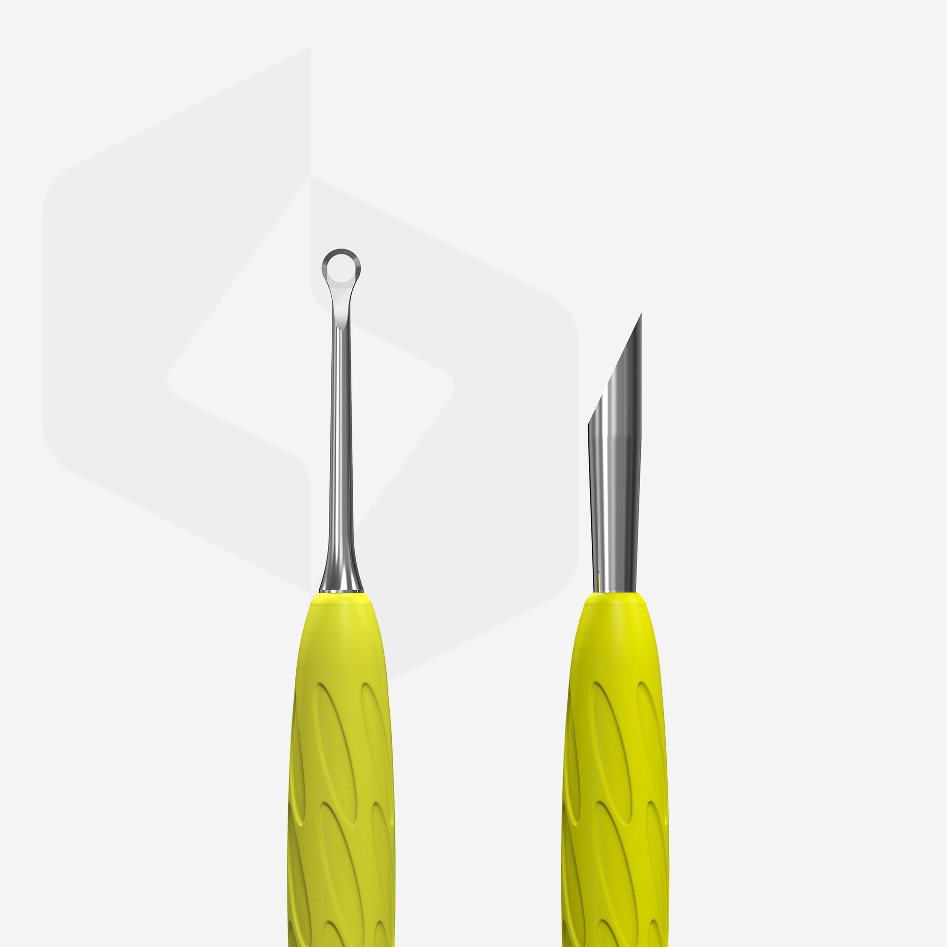 STALEKS PRO EMPUJADOR DE MANICURA UNIQ 11 "GUMMY" MANGO DE SILICONA 11/2 PALITO DE NARANJO Y ANILLO