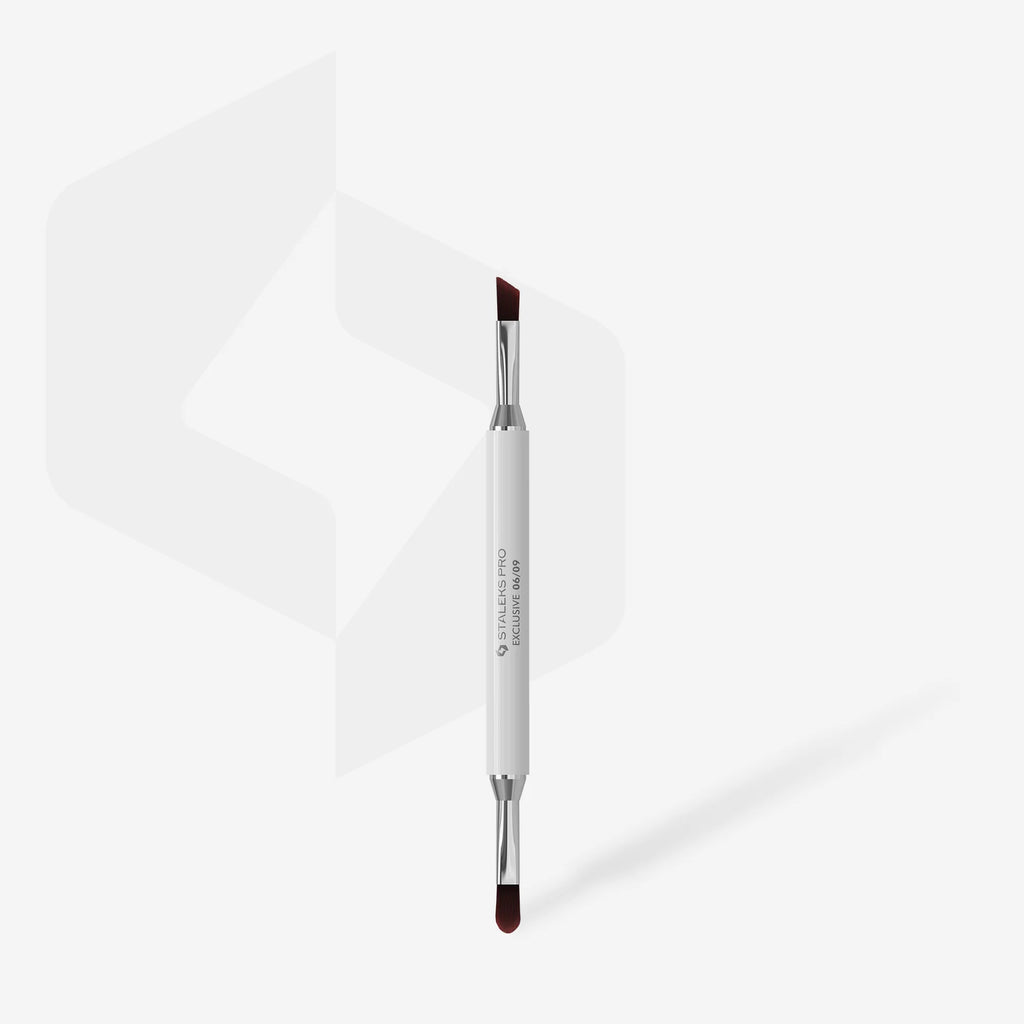 STALEKS PRO PINCEL EXCLUSIVE 06/09 DOBLE PUNTA BLANCO GEL 11MM / GEL 9MM