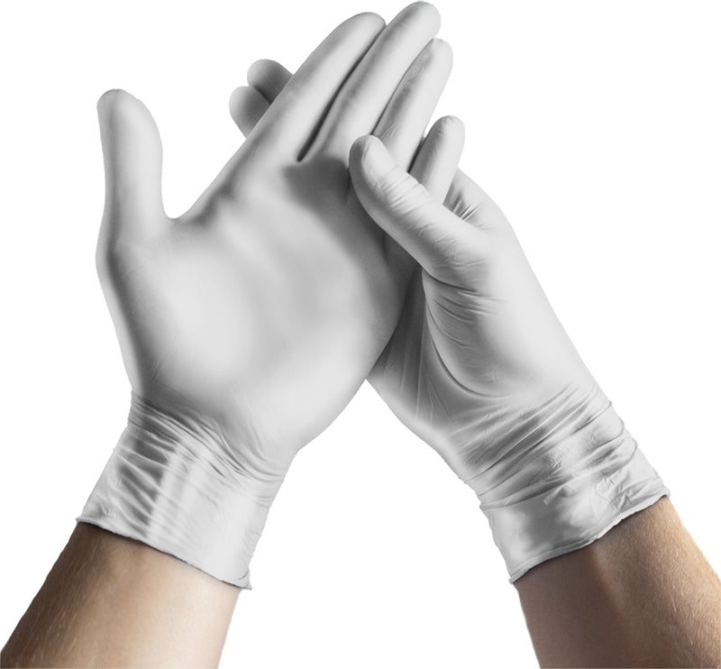 GUANTES NITRILO ESPEON PLATA PERLADO TALLA M 100 UDS