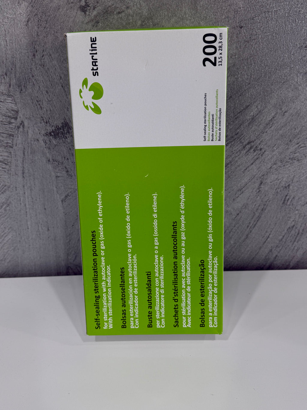 BOLSA ESTERILIZACIÓN  AUTOADHESIVAS 135/283 MM 200 UNI.