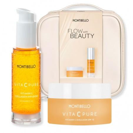 PACK VITA C PURE LUMINOSIDAD FLOW WITH BEAUTY-VITAMIN C EMULSION SPF 15 50ML+COLLAGEN INFUSION 30ML PIEL MIXTA