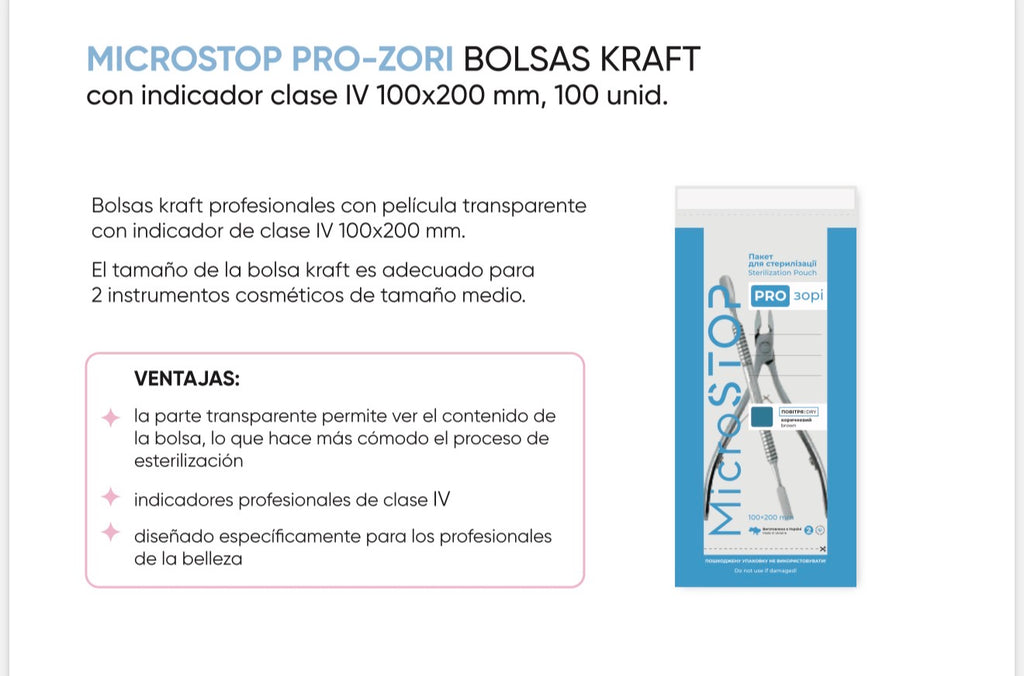 BOLSA TRANSPARENTE HORNO 100/200 MICROSTOP 100 UNI
