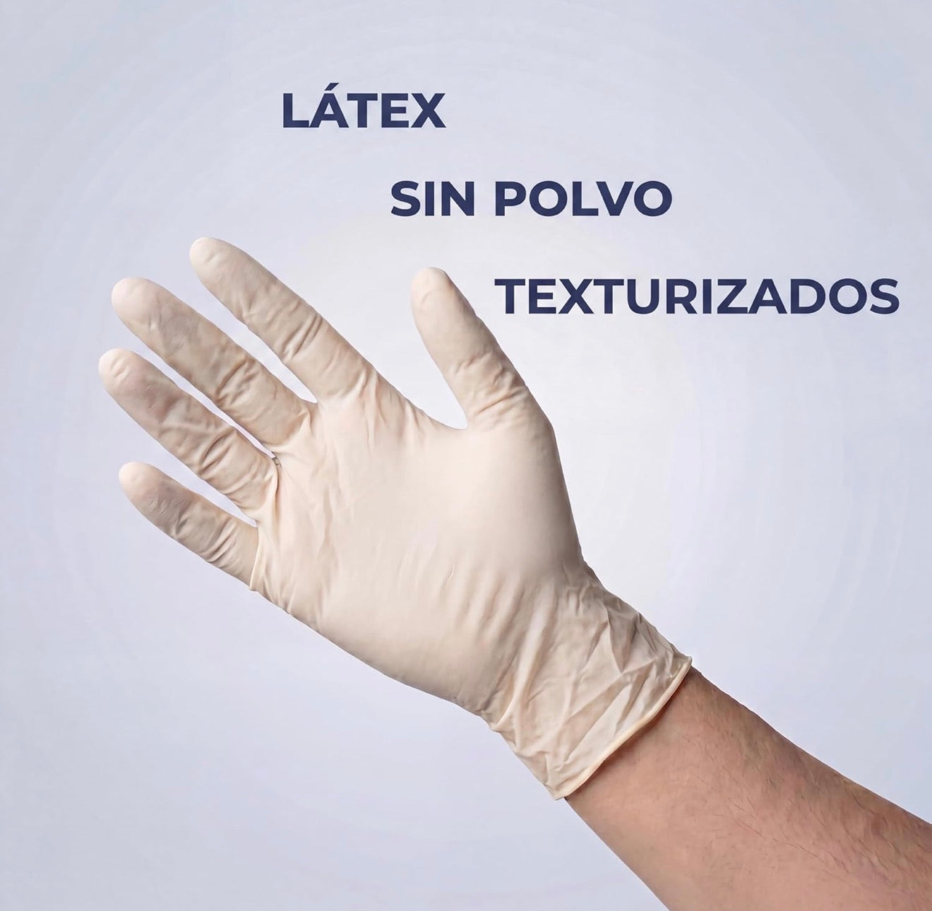 Guantes látex sin polvo talla M Santex blancos – Caja de 100 unidades