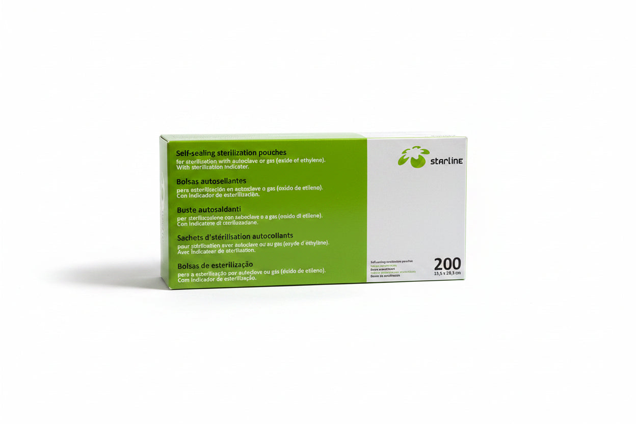 BOLSA ESTERILIZACIÓN  AUTOADHESIVAS 135/283 MM 200 UNI.