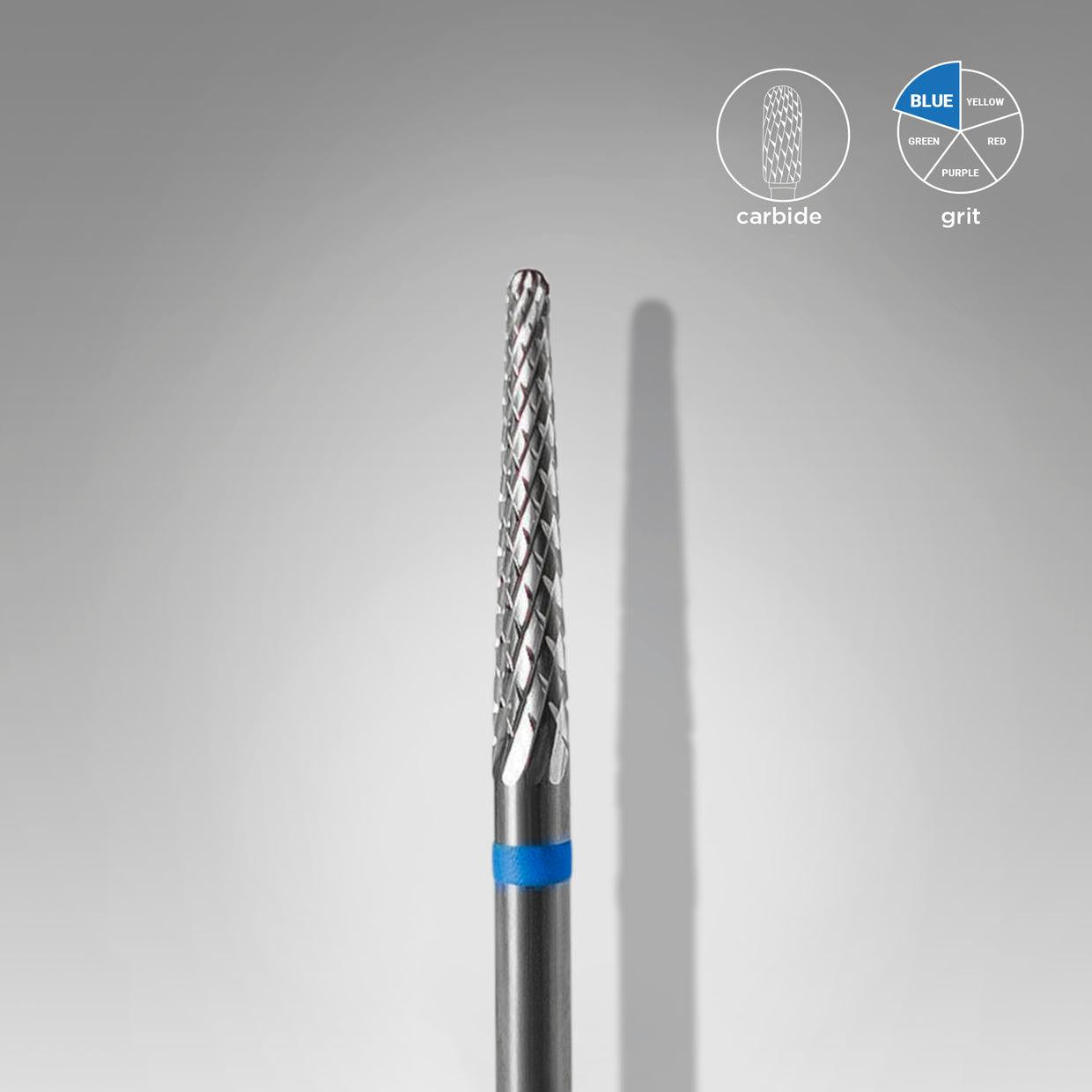 STALEKS PRO BROCA DE CARBURO EXPERT CONO AZUL DIÁMETRO 2,3MM / PARTE ÚTIL 14MM