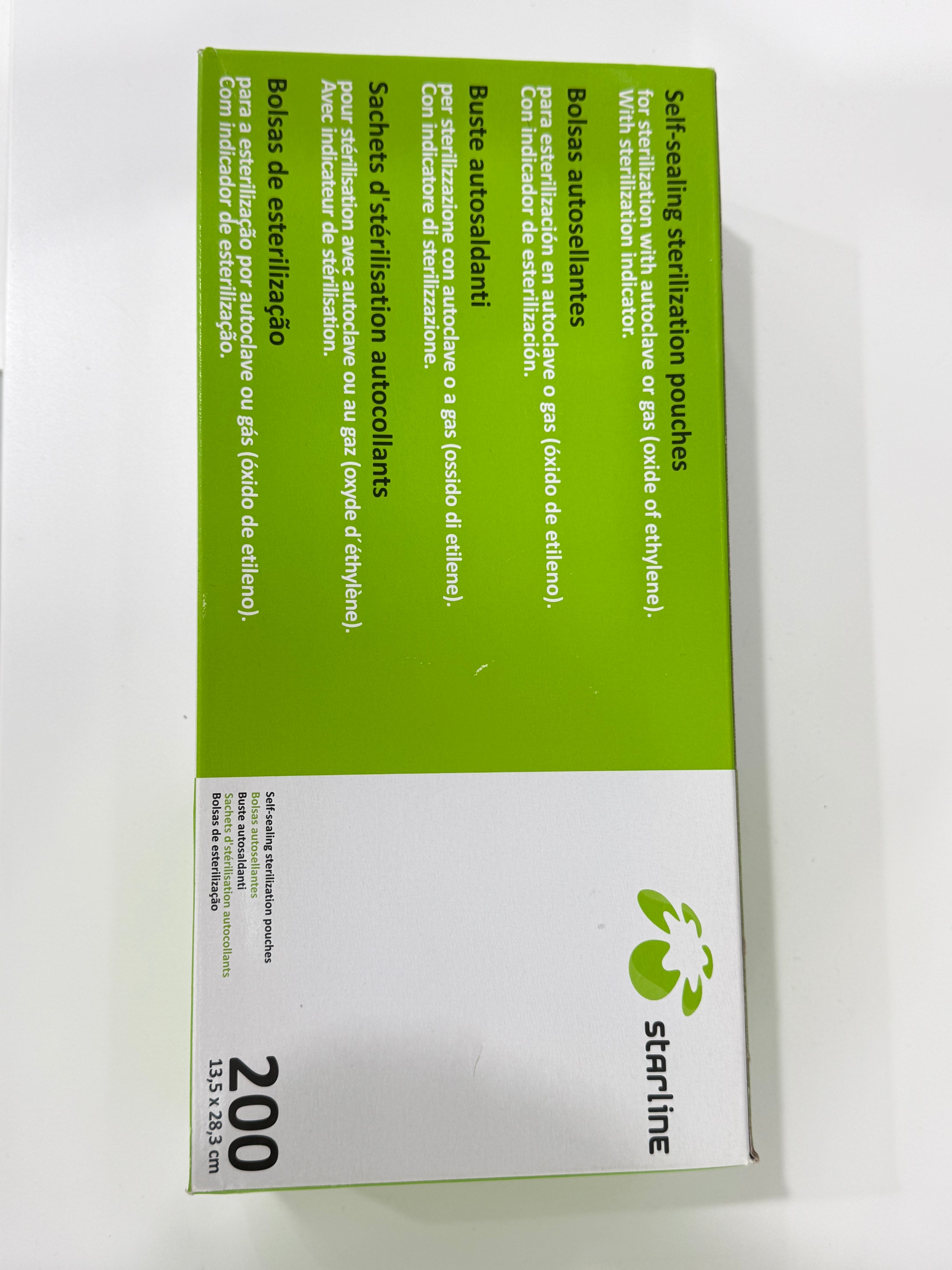 BOLSA ESTERILIZACIÓN  AUTOADHESIVAS 135/283 MM 200 UNI.