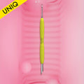 STALEKS PRO EMPUJADOR DE MANICURA UNIQ 11 "GUMMY" MANGO DE SILICONA 11/2 PALITO DE NARANJO Y ANILLO