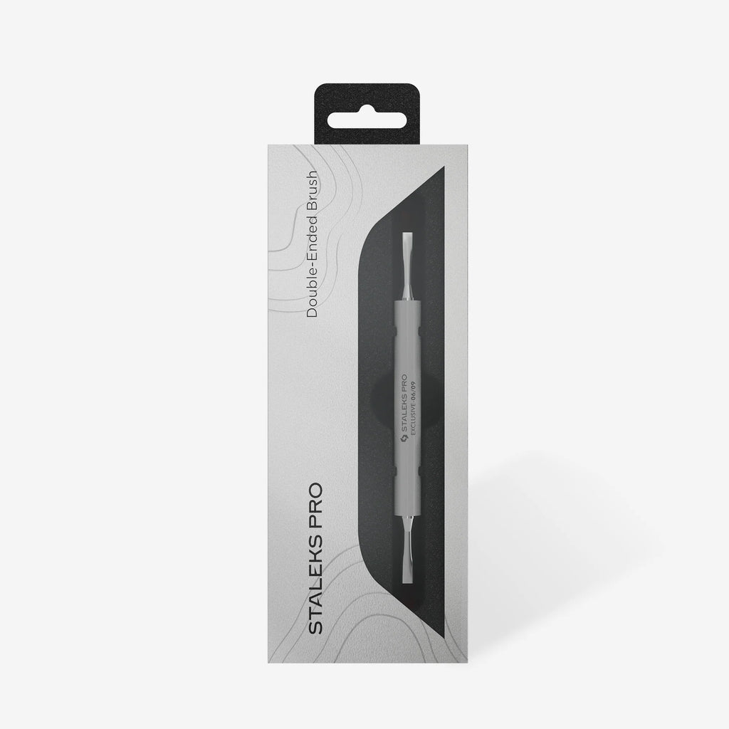 STALEKS PRO PINCEL EXCLUSIVE 06/09 DOBLE PUNTA BLANCO GEL 11MM / GEL 9MM