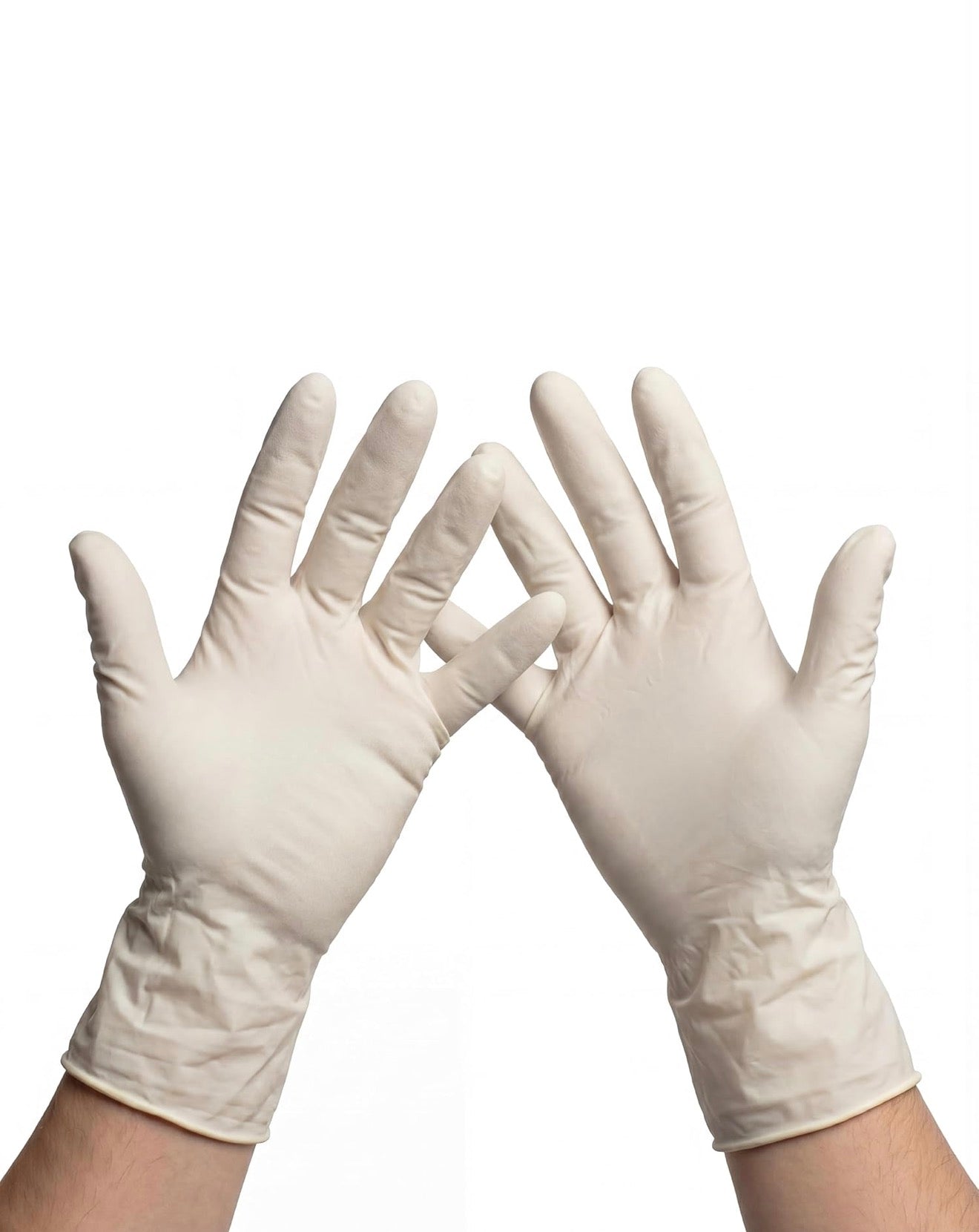 Guantes látex sin polvo talla M Santex blancos – Caja de 100 unidades