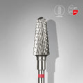 STALEKS PRO BROCA DE CARBURO EXPERT CONO ROJO DIÁMETRO 6MM / PARTE ÚTIL 14MM