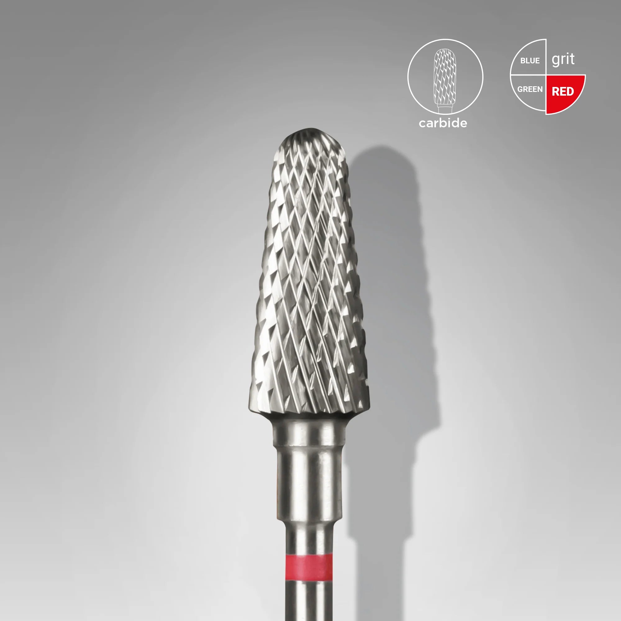 STALEKS PRO BROCA DE CARBURO EXPERT CONO ROJO DIÁMETRO 6MM / PARTE ÚTIL 14MM