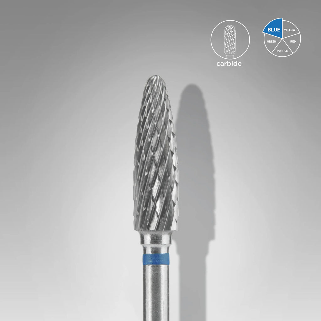 STALEKS PRO BROCA DE CARBURO EXPERT AZUL DIÁMETRO 4MM / PARTE ÚTIL 14MM