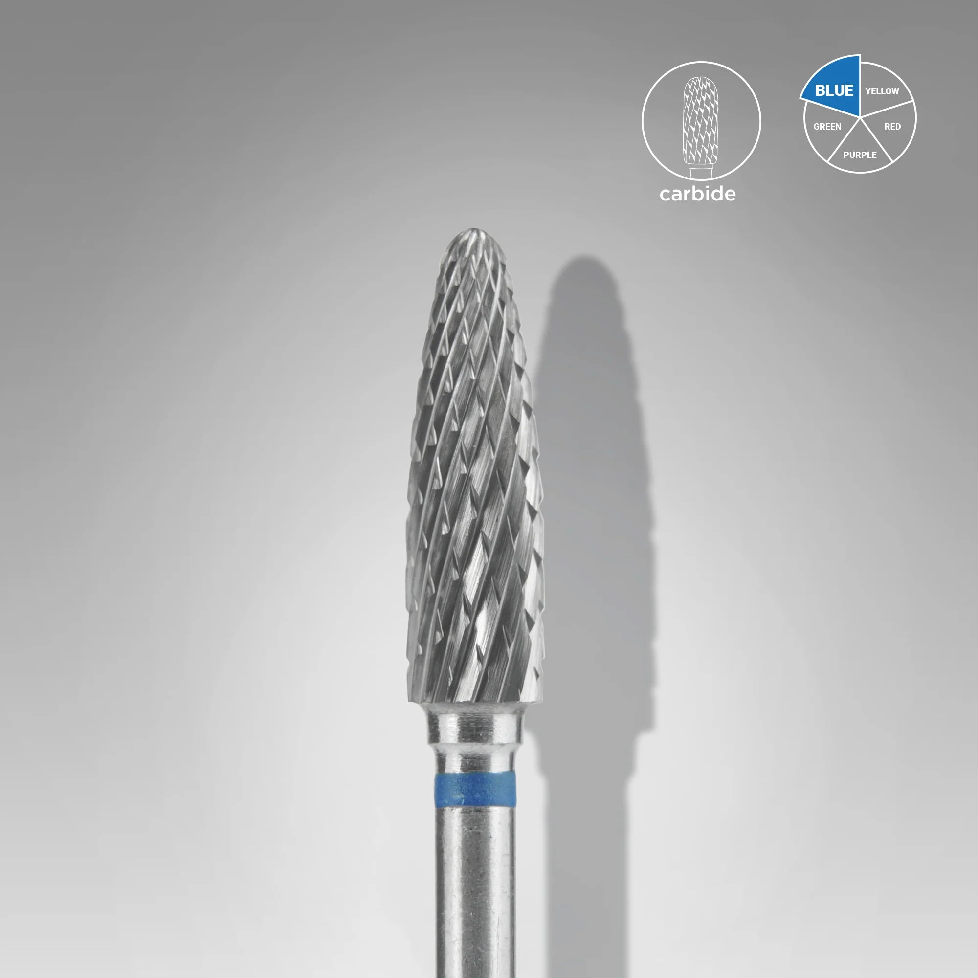 STALEKS PRO BROCA DE CARBURO EXPERT AZUL DIÁMETRO 4MM / PARTE ÚTIL 14MM