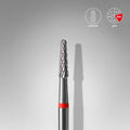 STALEKS PRO BROCA DE CARBURO EXPERT CONO ROJO DIÁMETRO 2,3MM / PARTE ÚTIL 8MM