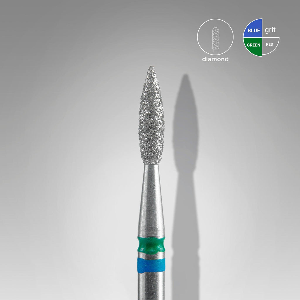 STALEKS PRO EXPERT FRESA DE DIAMANTE LLAMA DUO AZUL/VERDE 21/8MM