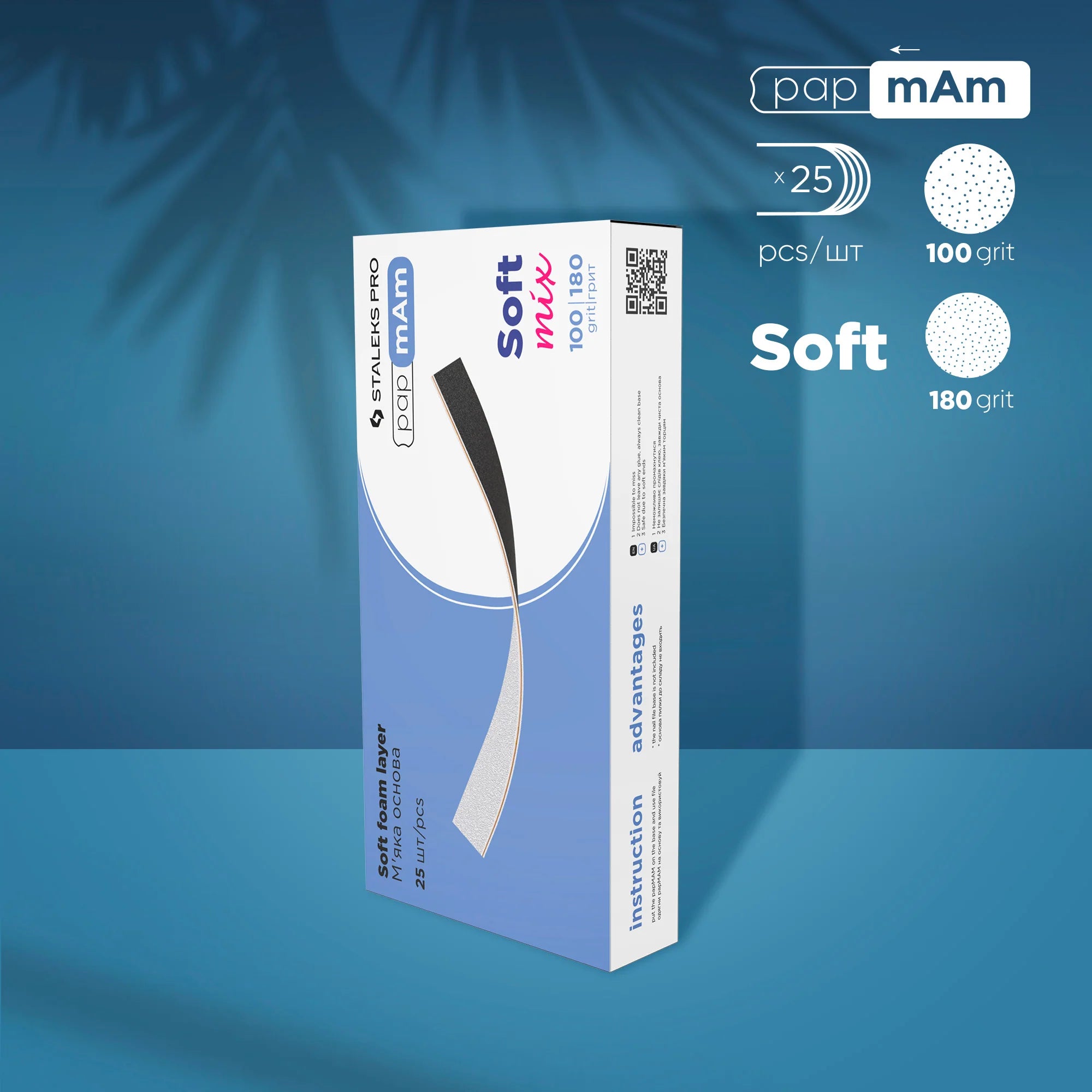 STALEKS PRO LIMAS DESECHABLES PAP MAM SOFT MIX EXPERT 20 GRANO 100/180 (25 UNID.)