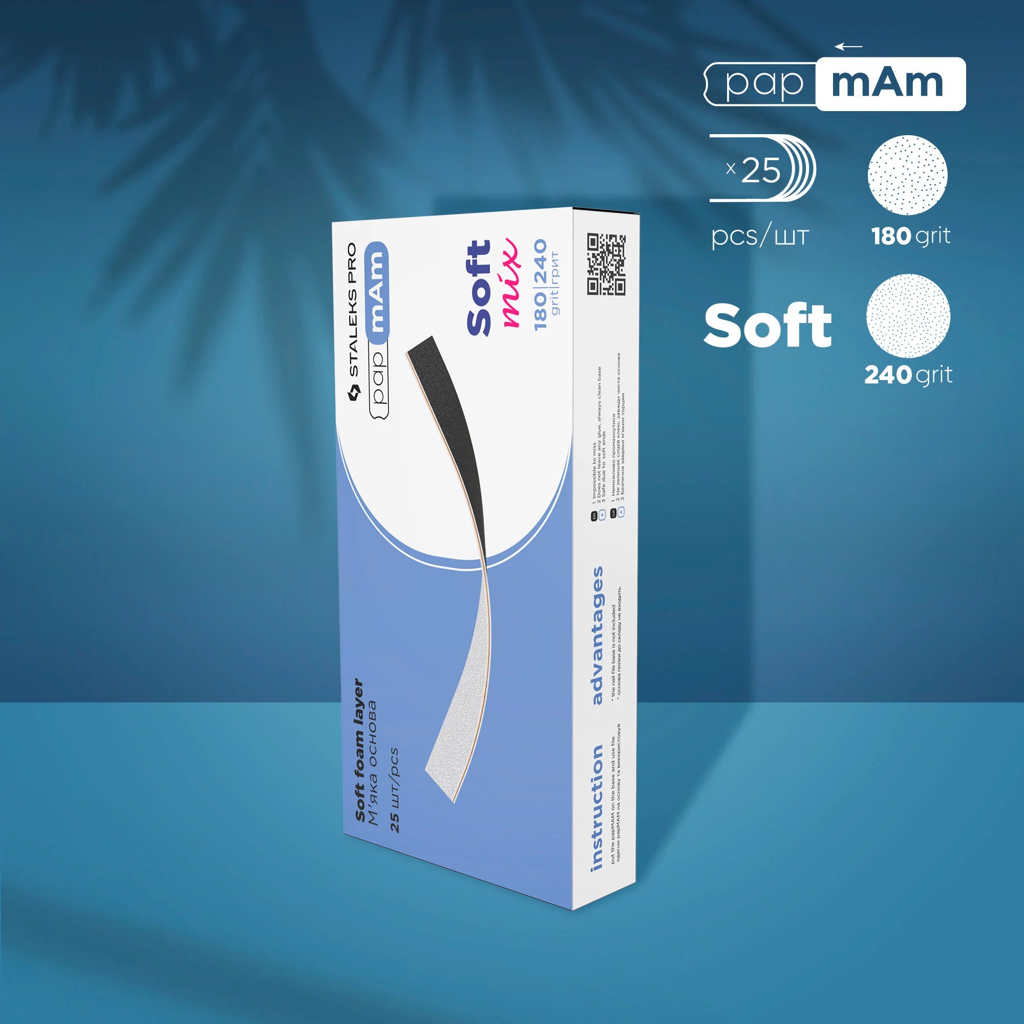 STALEKS PRO LIMAS DESECHABLES PAP MAM SOFT MIX EXPERT 20 GRANO 180/240 (25 UNID.)