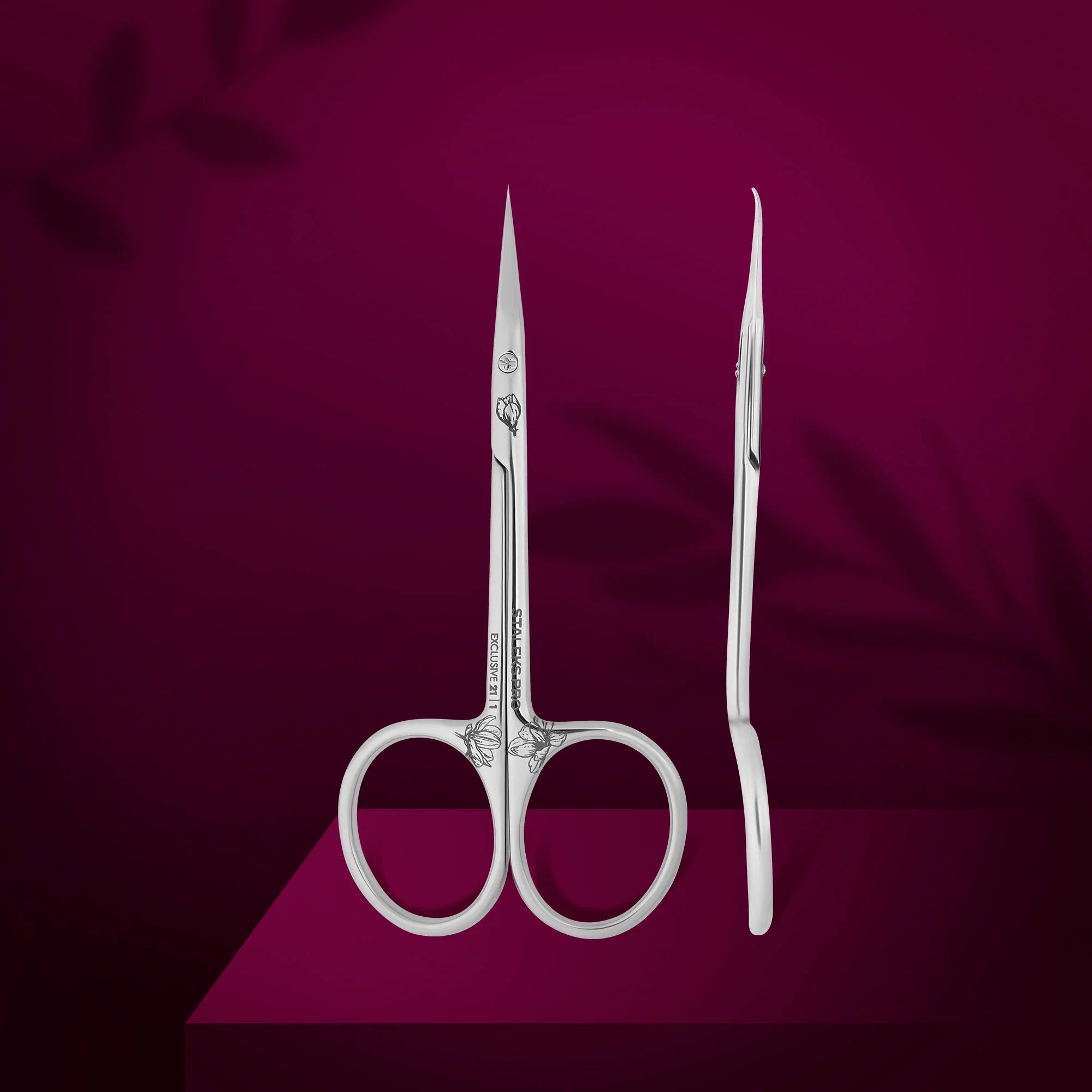 STALEKS PRO SX-21/1 EXCLUSIVE MAGNOLIA TIJERAS PROFESIONALES CUTÍCULAS CON GANCHO
