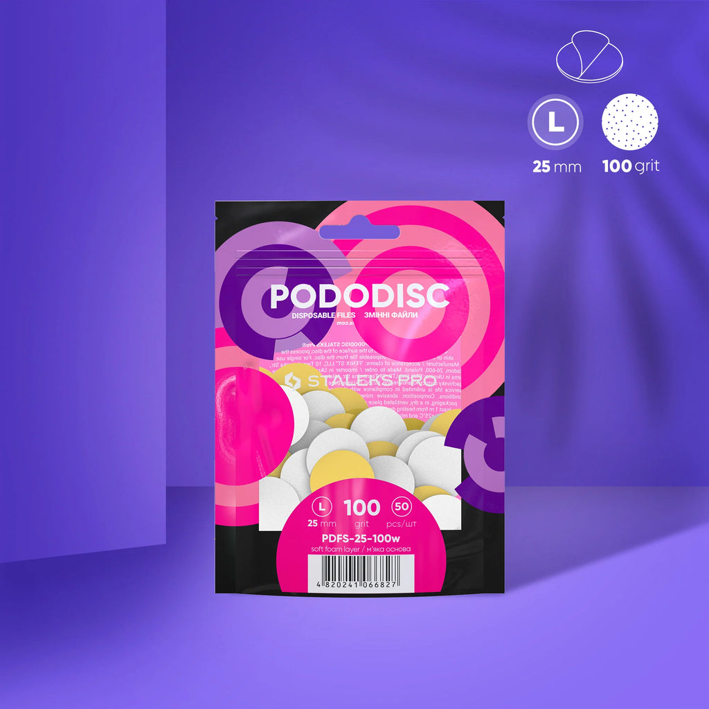 STALEKS PRO RECAMBIO PODODISC EXPERT L25 ESPONJA GRANO 100 (50 UNID.)