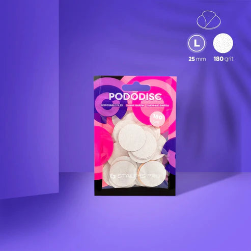 STALEKS PRO RECAMBIO PODODISC EXPERT L25 ESPONJA GRANO 180 (50 UNID.)