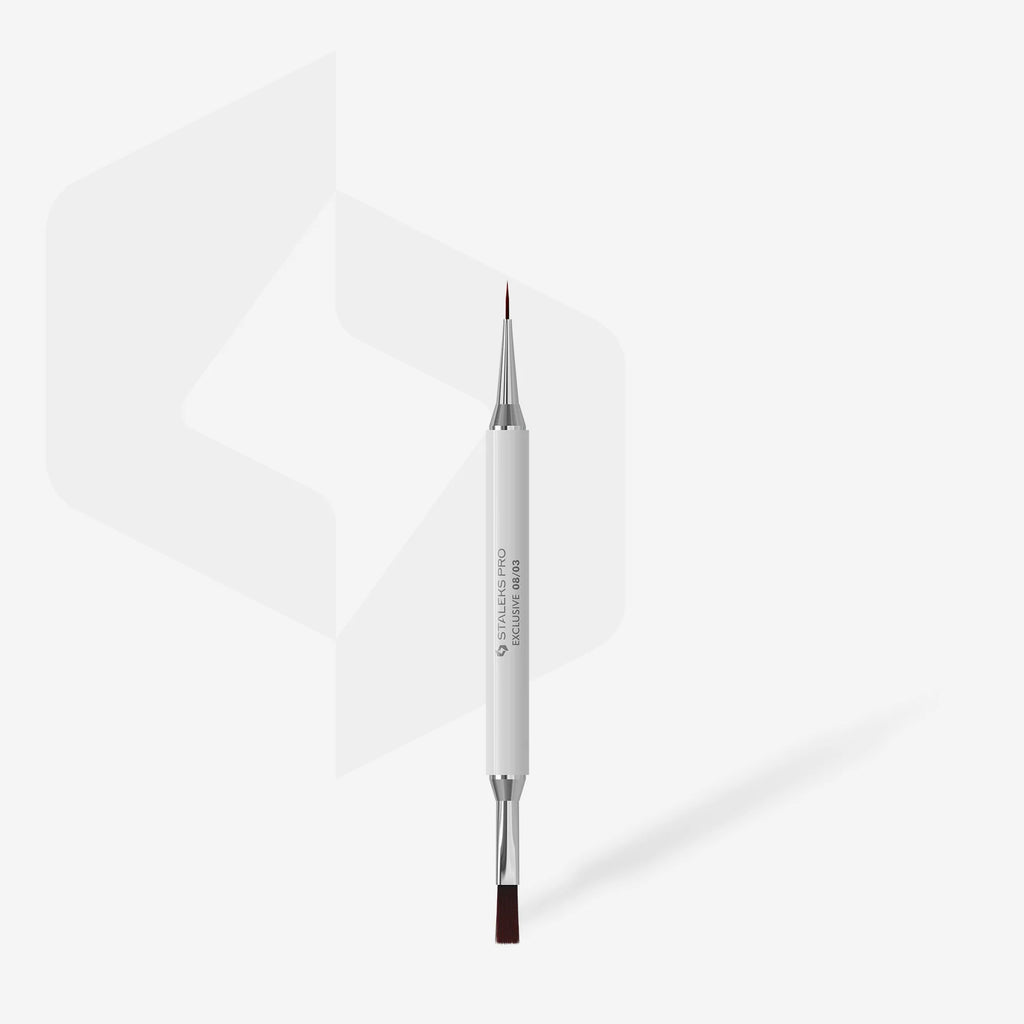 STALEKS PRO PINCEL EXCLUSIVE 08/03 DOBLE PUNTA BLANCO GEL 10MM / GEL 10MM