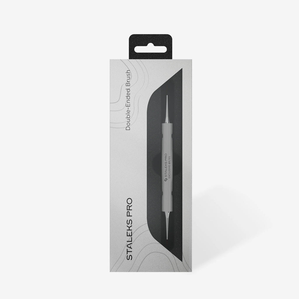 STALEKS PRO PINCEL EXCLUSIVE 01/11 DOBLE PUNTA BLANCO LINER 7MM / GEL 12MM